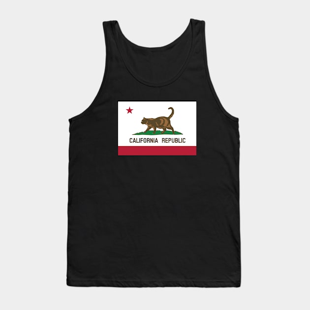 California Republic Cat Tank Top by UStshirts